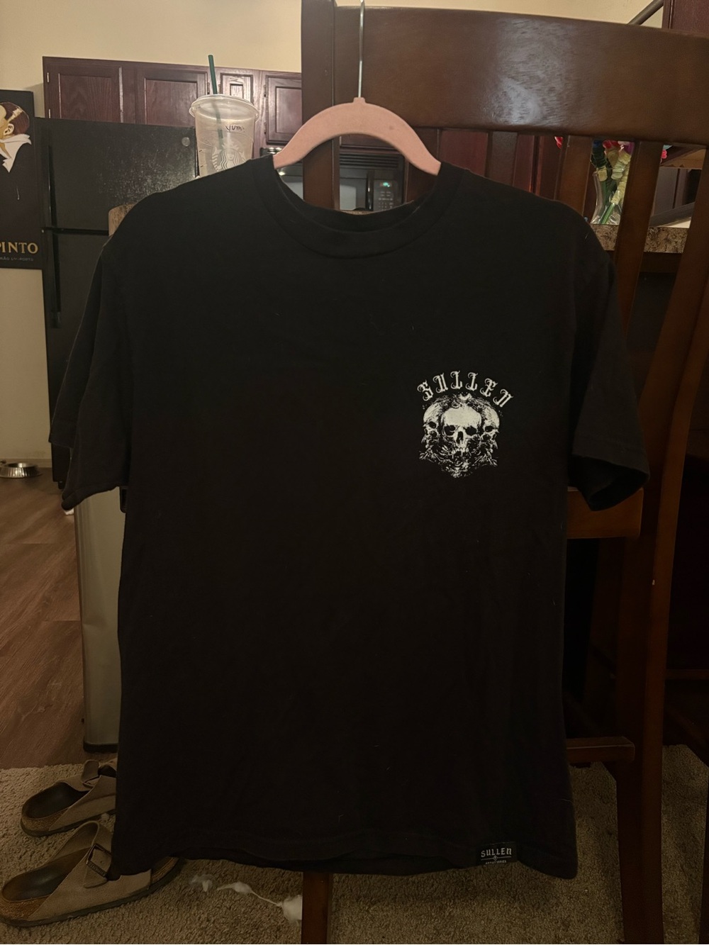Black Graphic Skull Short Sleeve T-Shirt